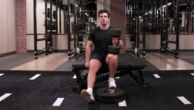 Seated One-Leg Calf Raise (Dumbbell)