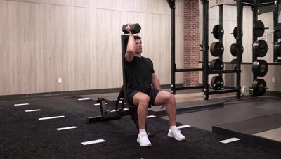 Seated Single Arm Dumbbell Front Press