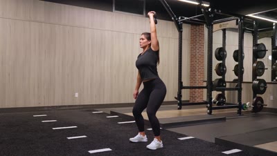 Single Arm Overhead Kettlebell Squat