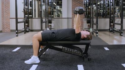 Alternating Bench Press (Dumbbell)