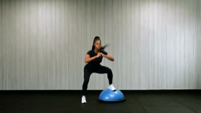 Balance Trainer Knee Up Squats