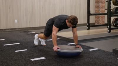 Balance Trainer Leg Crossover Planks