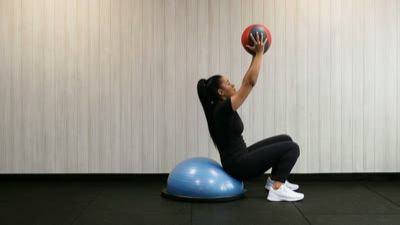 Balance Trainer Overhead Weighted Crunch