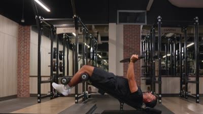 Decline Overhead Weighted Sit Up