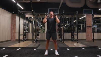 Dumbbell Squat To Shoulder Press