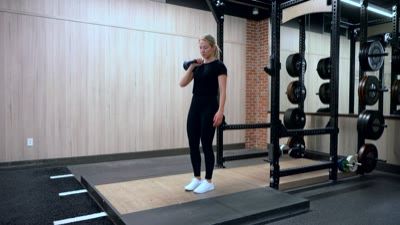 Racked Reverse Lunge (Kettlebell)