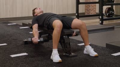 Lying Dumbbell Curl (Flat Bench)