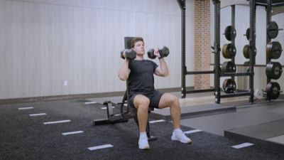Seated Dumbbell Front Press