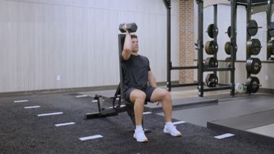 Seated Single Arm Dumbbell Front Press