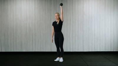 Single Arm Overhead Dumbbell Squat
