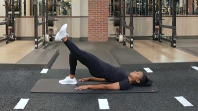 Single-Leg Glute Bridge with External Rotation