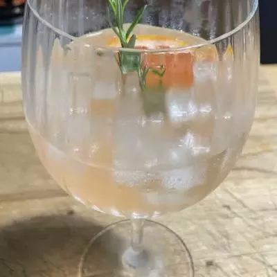 Pink Grapefruit and Rosemary Gin and Tonic