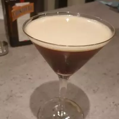 Espresso Martini with a drop of fire