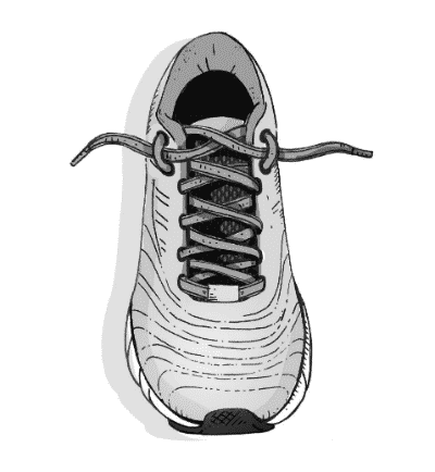 The lace lock shoe lacing method