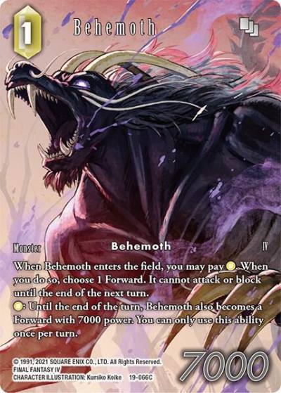 Behemoth Full Art 19-066C From Nightmares Final Fantasy card