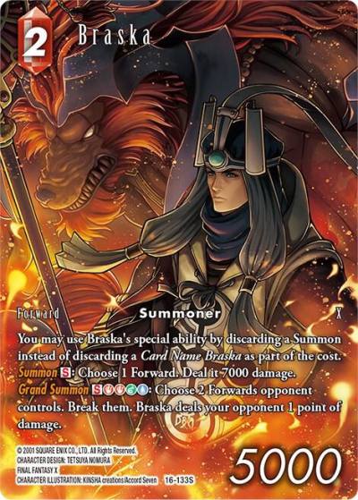 Braska Full Art 16-133S Emissaries of Light Final Fantasy card