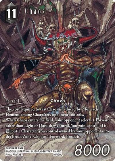 Chaos Full Art Reprint 16-129L Hidden Hope Final Fantasy card