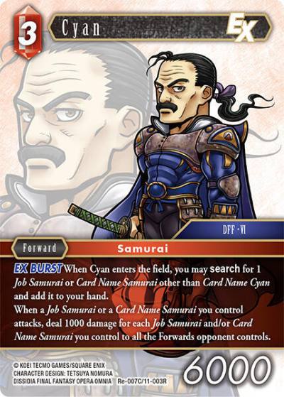 Cyan EX Re-007C/11-003R Legacy Collection Final Fantasy card