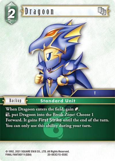 Dragoon 20-063C/15-058C Dawn of Heroes Final Fantasy card