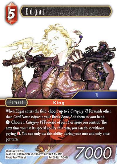 Edgar Re-005L/17-002L Legacy Collection Final Fantasy card