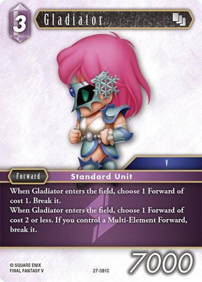Gladiator 27 081C 27-081C Journey of discovery Final Fantasy card