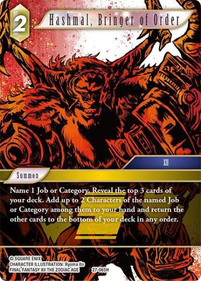 Hashmal Bringer of Order 27-065H Journey of discovery Final Fantasy card