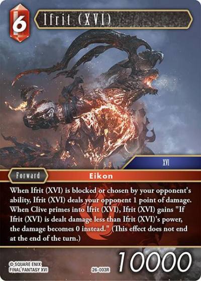Ifrit XVI 26-003R Gunslinger in the abyss Final Fantasy card