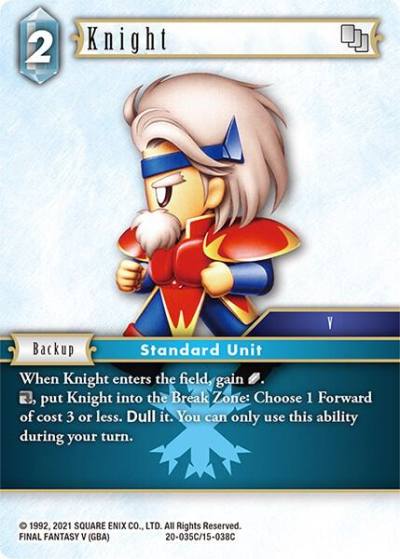 Knight 20-035C/15-038C Dawn of Heroes Final Fantasy card