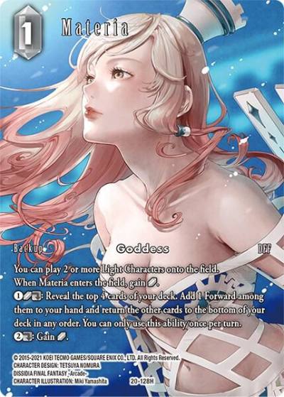 Materia Full Art 20-128H Dawn of Heroes Final Fantasy card