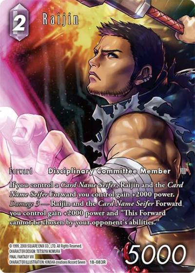 Raijin Full Art 18-083R Resurgence of Power Final Fantasy card
