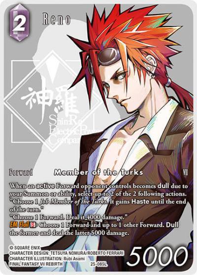 Reno Full Art 25-085L Tears of the Planet Final Fantasy card