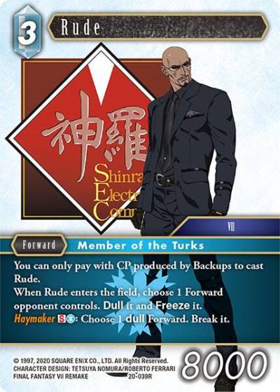 Rude 20-039R Dawn of Heroes Final Fantasy card