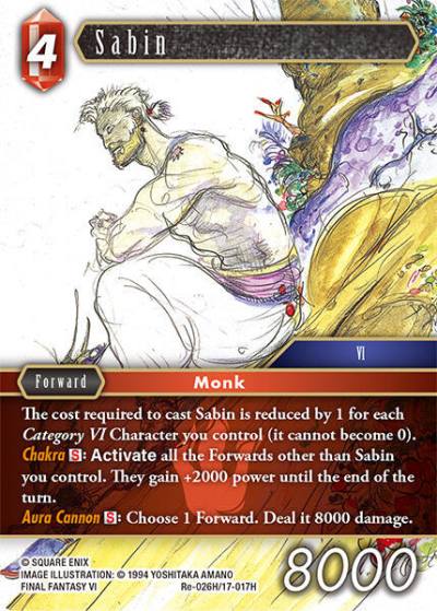 Sabin Re-026H/17-017H Legacy Collection Final Fantasy card