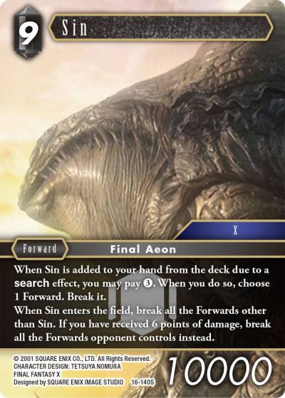 Sin 16-140S Emissaries of Light Final Fantasy card