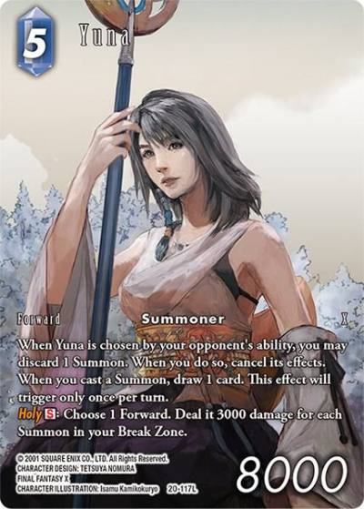 Yuna Full Art 20-117L Dawn of Heroes Final Fantasy card