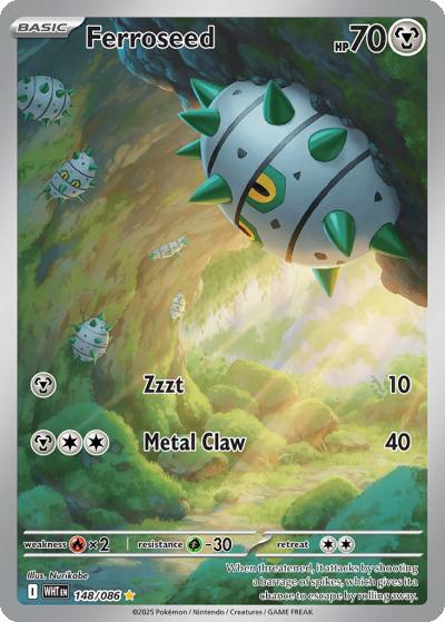 Ferroseed 148/86 White Flare Pokemon card