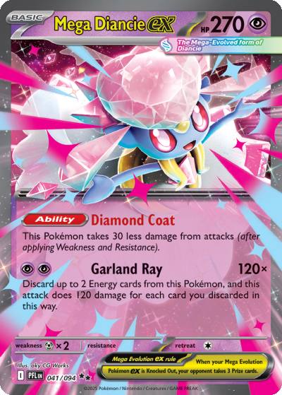 Mega Diancie ex 41/94 Phantasmal Flames Pokemon card