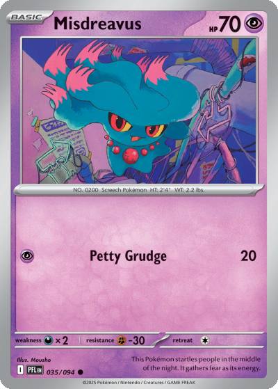 Misdreavus 35/94 Phantasmal Flames Pokemon card