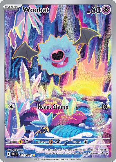Woobat 119/86 White Flare Pokemon card