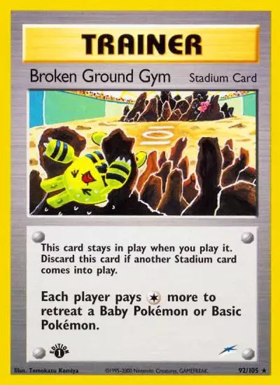 Broken Ground Gym 92/105 Neo Destiny Pokemon card