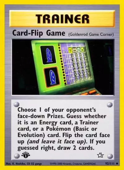 Card-Flip Game 92/111 Neo Genesis Pokemon card