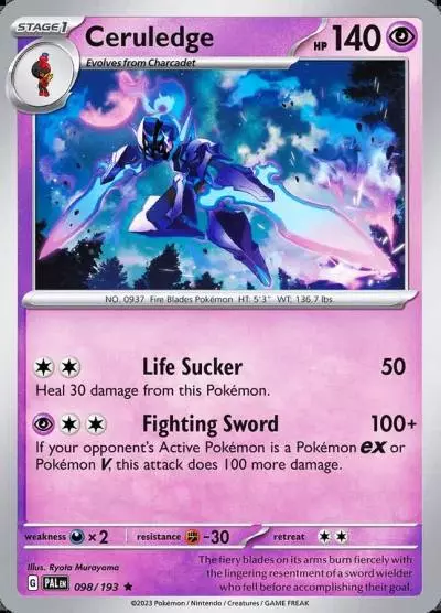 Ceruledge 98/193 Paldea Evolved Pokemon card