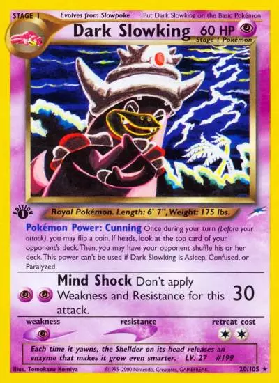 Dark Slowking 20/105 Neo Destiny Pokemon card
