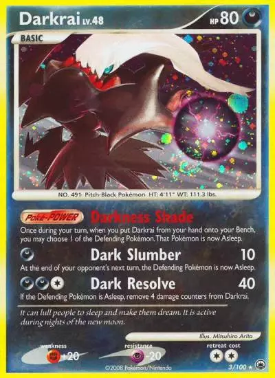 Darkrai 3/100 Majestic Dawn Pokemon card