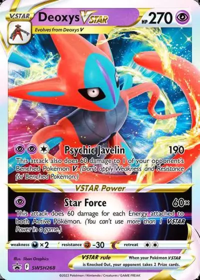 Deoxys VSTAR SWSH268/307 SWSH Black Star Promos Pokemon card