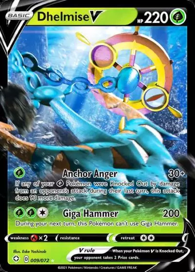 Dhelmise V 9/72 Shining Fates Pokemon card