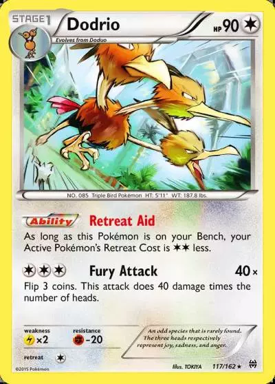 Dodrio 117/162 BREAKthrough Pokemon card