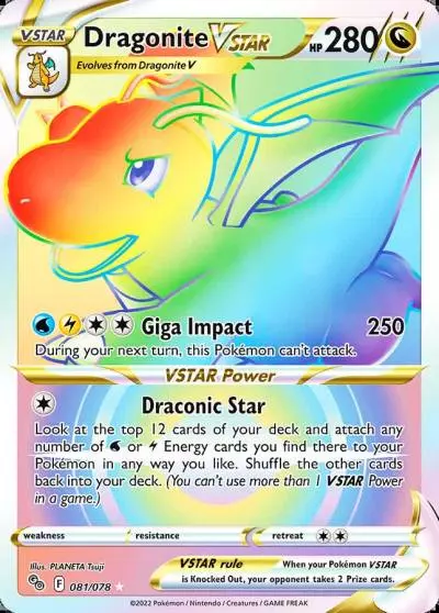 Dragonite VSTAR 81/78 Pokémon GO Pokemon card