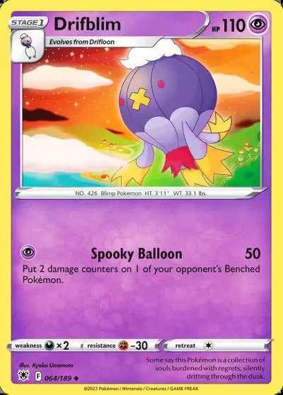 Drifblim 64/189 Astral Radiance Pokemon card