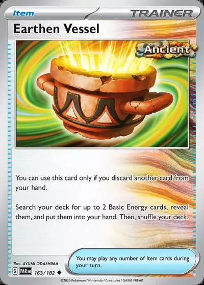 Earthen Vessel 163/182 Paradox Rift Pokemon card